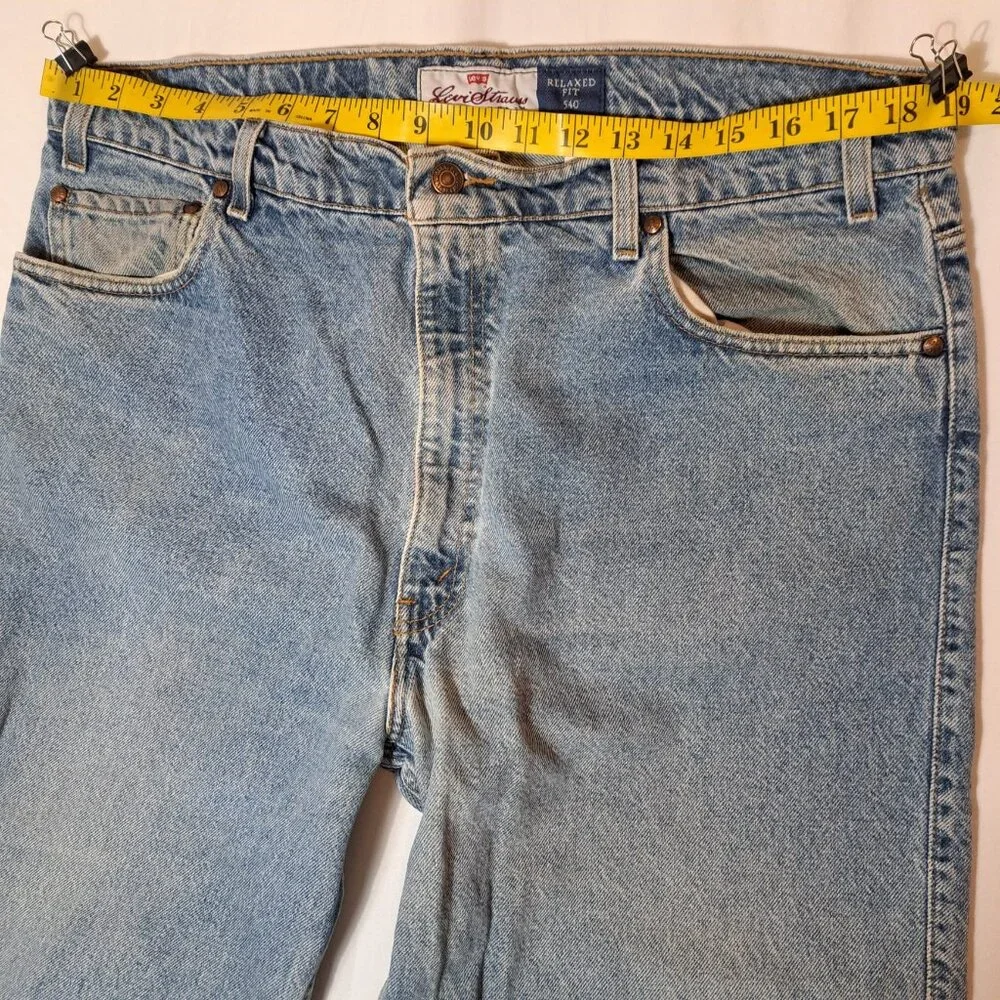 Vintage Levis Jeans Mens 40 Blue 540 Signature 100% Cotton Relaxed Fit 90s 40X29